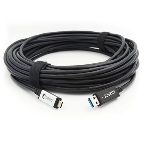 Covid Cables USB 3.2 (G2) AOC Cable, A-Male to C-Male, Plenum, 50ft P-U31A-AC-50
