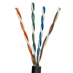 Covid 1,000' Roll Cat 5e, 350 MHz, Black Jacket, Plenum - P-C5E-BLK-1KR