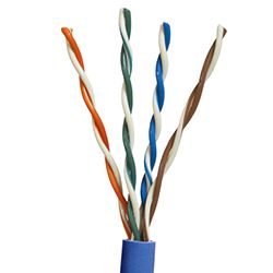 Covid Cat 5e, 350 MHz, Blue Jacket, 1,000' Reel - C5E-BLU-1KR