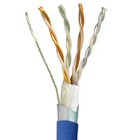 Covid Cat 5e, Shielded, 350 MHz, Blue Jacket, 500' Reel - C5EF-BLU-500R