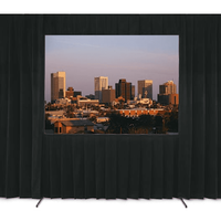 Da-Lite Heavy Duty Fast-Fold Deluxe and Truss Drapery Presentation Kit, 135" x 216" Black Drapes - HD Dlx - 14649