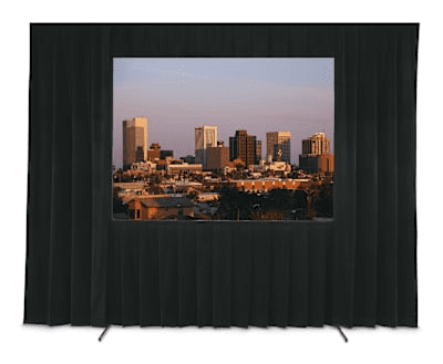 Da-Lite Heavy Duty Fast-Fold Deluxe and Truss Drapery Presentation Kit, 90" x 160" Gray Drapes - HD Dlx - 36597GR