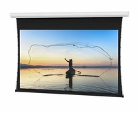 Da-Lite Tensioned Designer Contour Electrol with Agility Battery Motor Projection Screen, 94 in Diag. 16:10, Da-Mat - 14551