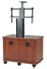 Da-Lite Video Conferencing Equipment Rack Cart w/Wood Finish for Single Monitor