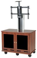 Da-Lite Video Conferencing Equipment Rack Cart w/Wood Finish for Single Monitor