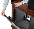 Da-Lite Video Conferencing Equipment Rack Cart w/Wood Finish for Single Monitor