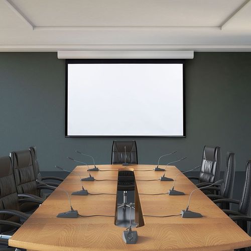 Draper Acumen Recharge E, 92", HDTV, ClearSound White Weave XT900E, 110 V - 153106SA