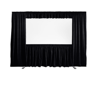 Draper FocalPoint Dress Kit Skirt - Velour, 75" x 120", 16:10, Black velour - 387091