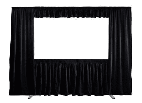 Draper FocalPoint Dress Kit With Case - I.F.R., 45" x 80", HDTV, Black velour - 387009