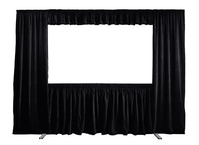 Draper FocalPoint Dress Kit With Case - Velour, 60" x 96", 16:10, Black velour - 387066