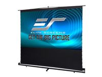 Elite Screens ezCinema Tab-Tension CLR® 5, 123" Diag. 16:9, Manual Floor Pull Up Ceiling Ambient Light Rejecting Screen - FT123UH-CLR5