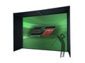 Elite Screens Golf Bay Pro Multi-Sport/Golf Simulator Impact Screen, Commercial Grade Frame System with Enclosure Panels, Viewable 113.4"x152"