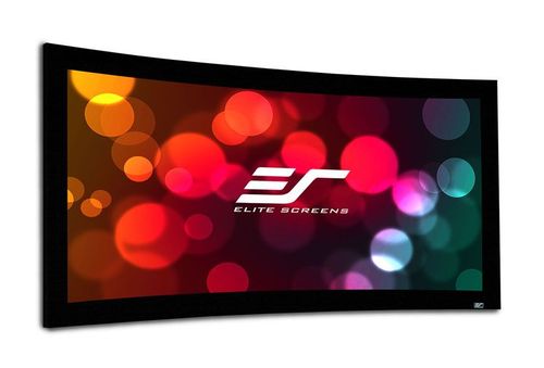 Elite Screens Lunette Curved Fixed Frame Matte White Screen, 85" diag., 2.35:1, Viewing Size: 33" x 77.6"
