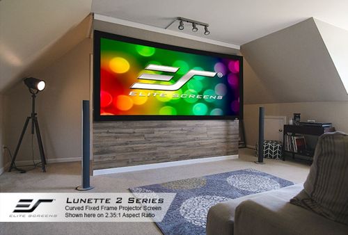 Elite Screens LunetteAcousticPro1080P3, 96", 2.35:1, AcousticPro 1080P3 fabric - CURVE235-96A1080P3
