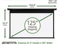 Elite Screens Spectrum AcousticPro UHD Acoustically Transparent Electric Screen, 125" diag., 16:9, - ELECTRIC125H2-AUHD