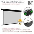 Elite Screens Yard Master Electric Tension CineWhite, 140", 16:9, CineWhite fabric - OMS140WHT-ELECTRIC