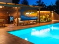 Elite Screens Yard Master Tab-Tension 2 Wireless, 125" 16:9, CineWhite� Fabric - OMS125WHT2-ELECT-BAT