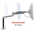 Ergotron Interactive Arm, LD, Desk Mount LCD, Tall Pole, with extension, Polished - 45-360-026