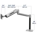 Ergotron Interactive Arm, LD, Desk Mount LCD, Tall Pole, with extension, Polished - 45-360-026