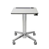 Ergotron LearnFit, 16" Travel Adjustable Standing Desk, Clear Anodized - 24-547-003