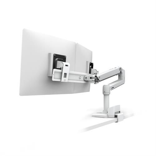 Ergotron LX DESK DUAL DIRECT ARM WITH TOP MOUNT C-CLAMP, WHITE - 45-527-216