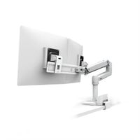 Ergotron LX DESK DUAL DIRECT ARM WITH TOP MOUNT C-CLAMP, WHITE - 45-527-216