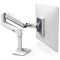 Ergotron LX Desk Mount, LCD Arm, No Grommet Mount, Bright White Texture - 45-490-216