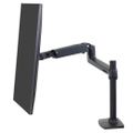 Ergotron LX Desk Mount LCD Monitor Arm, Tall Pole, Matte Black - 45-537-224