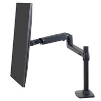 Ergotron LX Desk Mount LCD Monitor Arm, Tall Pole, Matte Black - 45-537-224