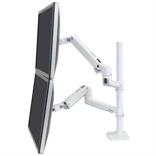 Ergotron LX Dual Stacking Arm, Tall Pole, BWT. - 45-509-216