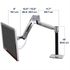 Ergotron LX HD Sit-Stand Desk Mount LCD Arm, Polished - 45-384-026
