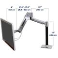 Ergotron LX HD Sit-Stand Desk Mount LCD Arm, Polished - 45-384-026
