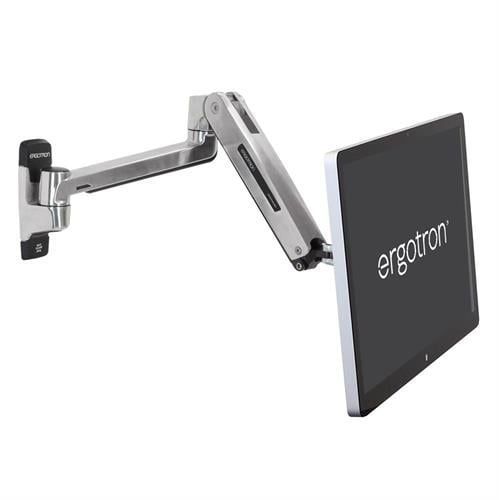 Ergotron LX HD Sit-Stand Wall Mount LCD Arm, Polished - 45-383-026
