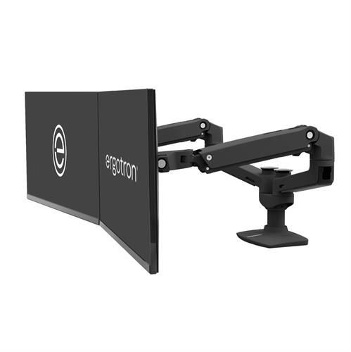 Ergotron LX SIDE BY SIDE DUAL ARM, MATTE BLACK - 45-245-224