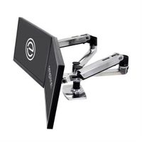 Ergotron LX SIDE BY SIDE DUAL ARM, POLISHED ALUMINUM - 45-245-026
