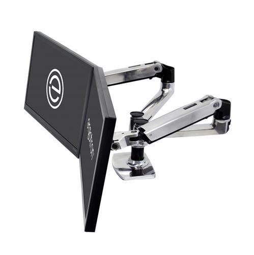 Ergotron LX SIDE BY SIDE DUAL ARM, POLISHED ALUMINUM - 45-245-026