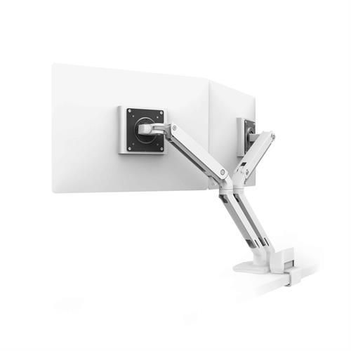 Ergotron MXV DESK DUAL MONITOR ARM, TOP MOUNT C-CLAMP, WHITE - 45-530-216