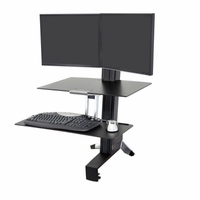 Ergotron WorkFit-S, Dual Workstation with Worksurface (black) - 33-349-200