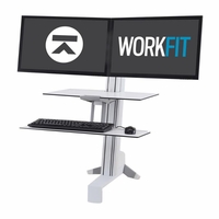 Ergotron WorkFit-S, Dual Workstation with Worksurface (white) - 33-349-211