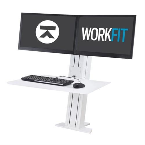 Ergotron WorkFit-SR, Dual Monitor, Standing Desk Workstation (white) - 33-407-062