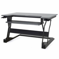 Ergotron WorkFit-T, Standing Desk Workstation (black with grey surface) - 33-397-085
