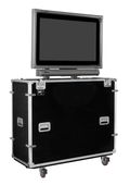 EZ-LIFT Shipping and Display Lift Case for 42" Flat Screen with SMART Overlay with Storage Lid: 59"H x 53"W x 22"D - ELS-42SL