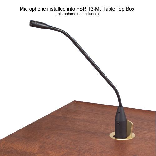 FSR T3-MJ+1BM Table Microphone Box with LED and Mic Mute