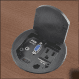 FSR T3-PC1D Table Box Includes: Power and Connections for HDMI, VGA, Audio and Network