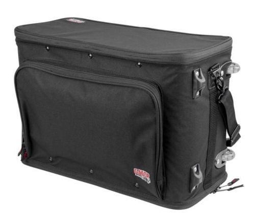 Gator Cases 3U Lightweight rolling rack bag with retractable tow handle, aluminum frame and PE reinforcement - GR-RACKBAG-3UW