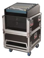 Gator Cases ATA Console Wood Flight Rack Case; 14U Top; 6U Bottom - G-TOUR-GRC-1406