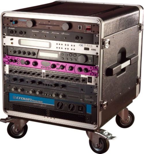 Gator Cases ATA Molded PE Rack w/ Casters; Fits Under Gator GRC Series; 10U; 21" Deep - GRC-BASE-10