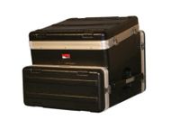 Gator Cases ATA Molded PE Slant Top Console Rack; 10U Top; 4U Bottom - GRC-10X4