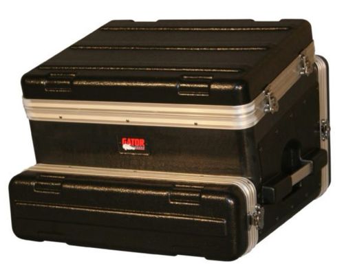 Gator Cases ATA Molded PE Slant Top Console Rack; 8U Top; 2U Bottom - GRC-8X2