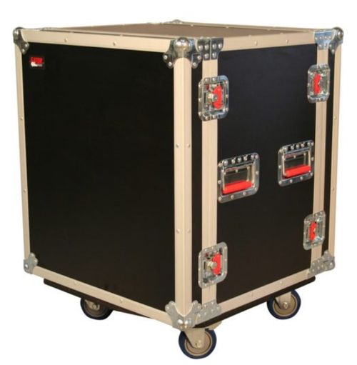 Gator Cases ATA Shock Wood Flight Rack Case; 12U; w/ Casters - G-TOUR SHK12 CA